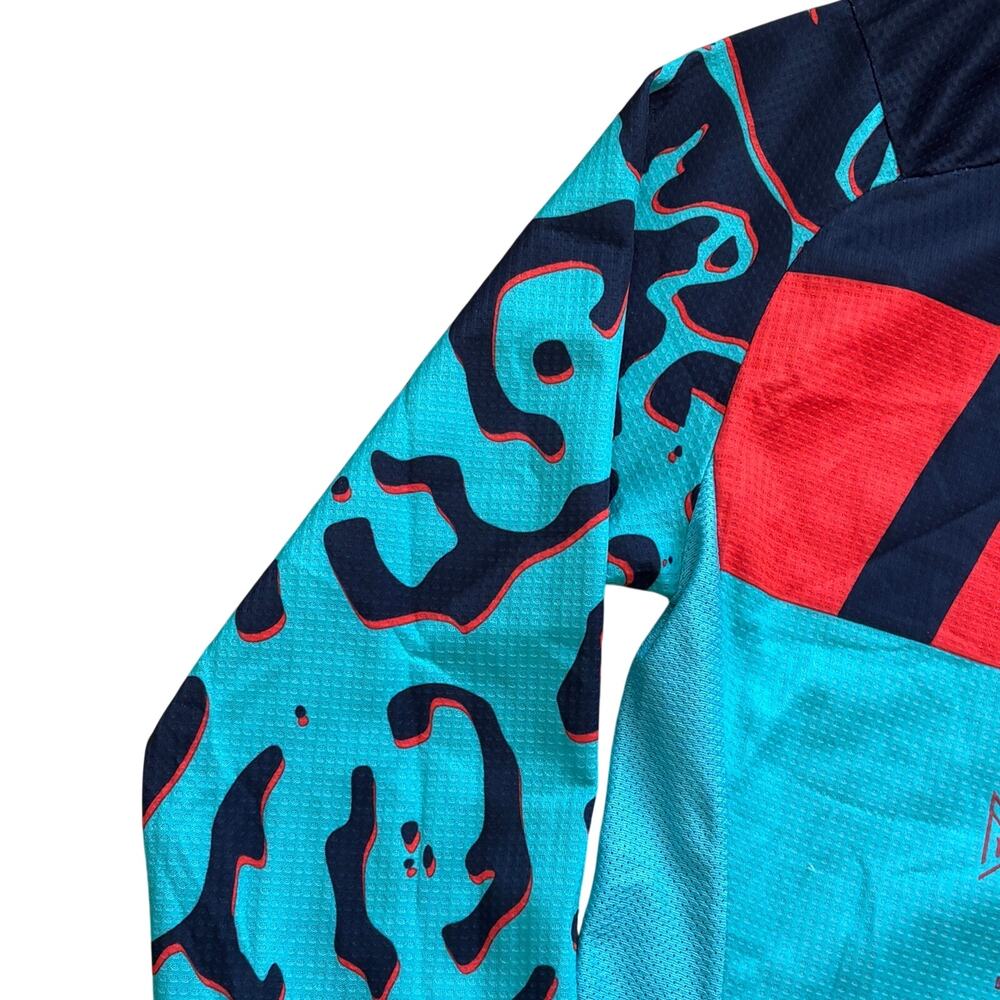 Fox Racing 180 Ladies Long Sleeve Jersey Motocross Dirt Bike Blue Orange - Picture 3 of 7